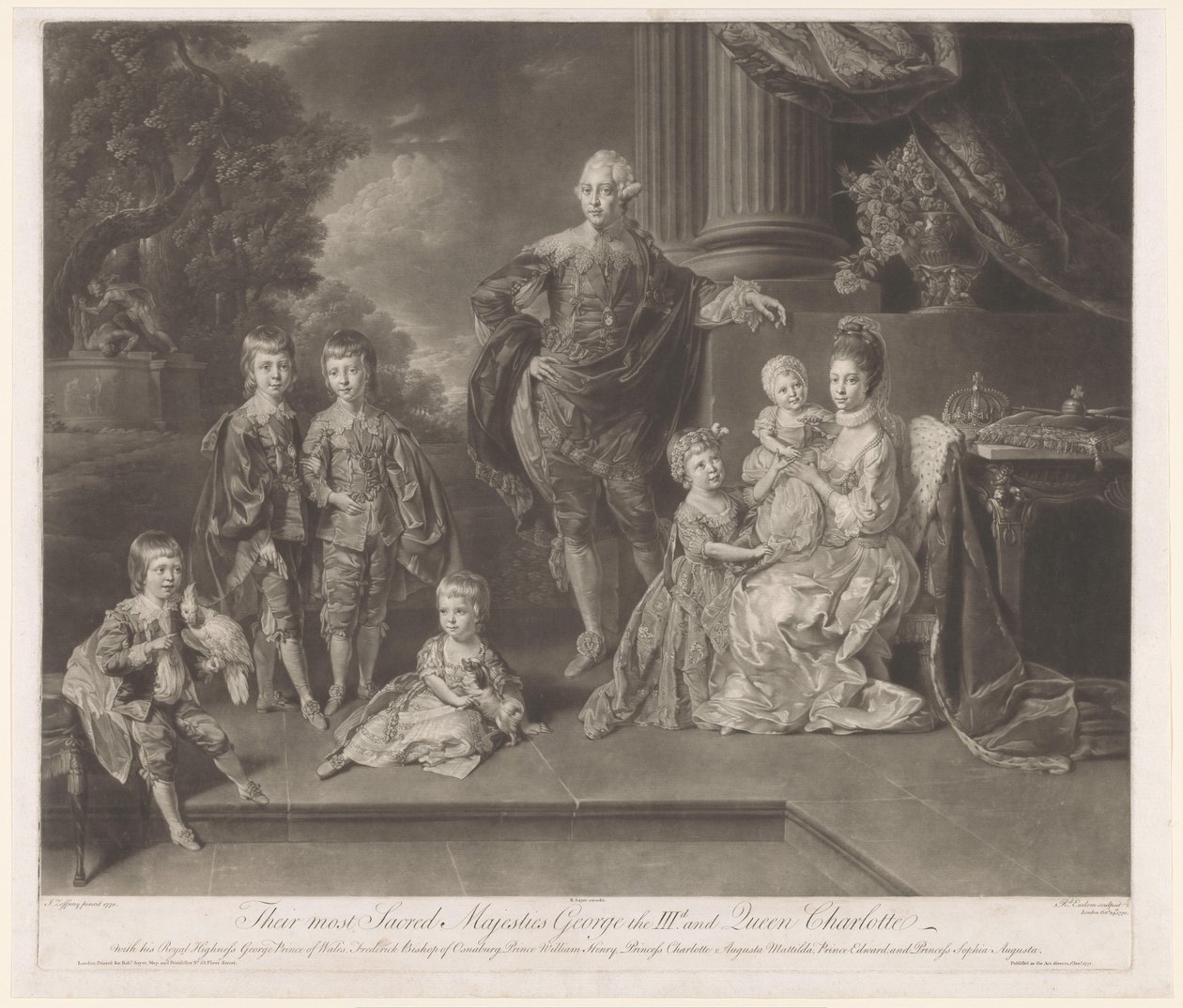Portrait of George III, King of the United Kingdom, and His Family by Richard Earlom