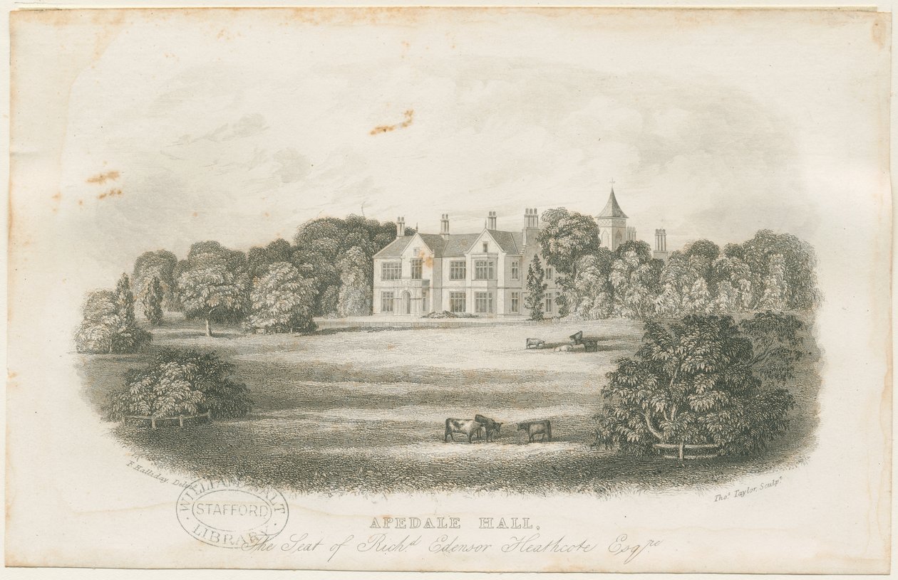 Apedale Hall House and Park by Richard Edensor Heathcote