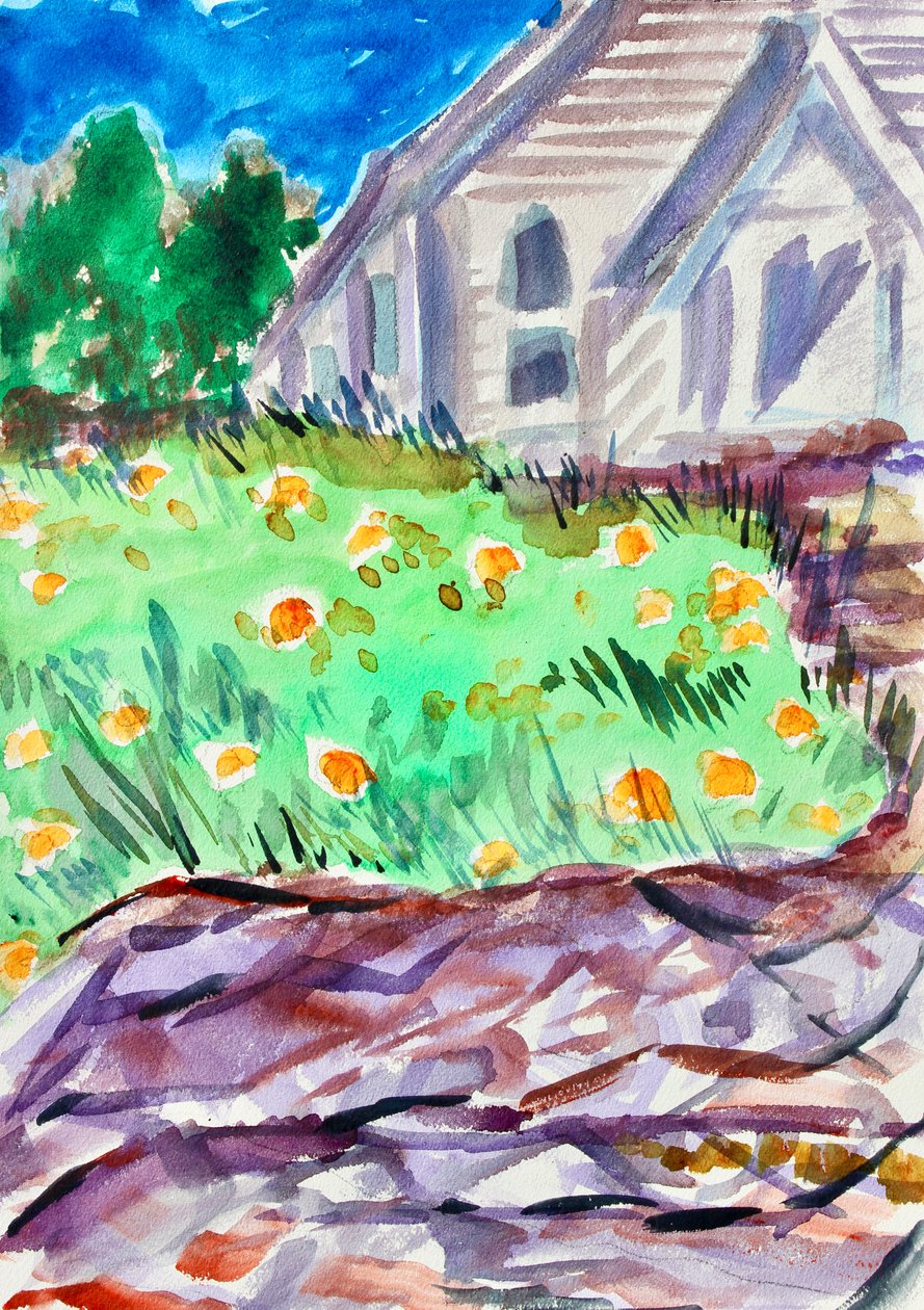 Church on a Hill, Tiburon, 2017 by Richard Fox