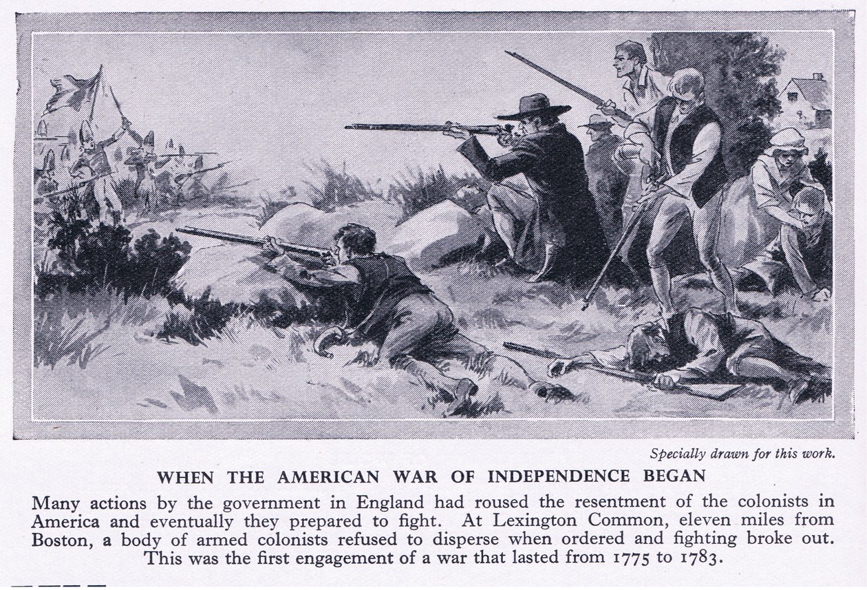 When the American War of Independence Began 1775 AD, c.1950