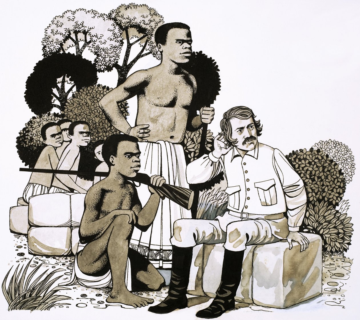 David Livingstone, the explorer who discovered the Victoria Falls by Richard Hook