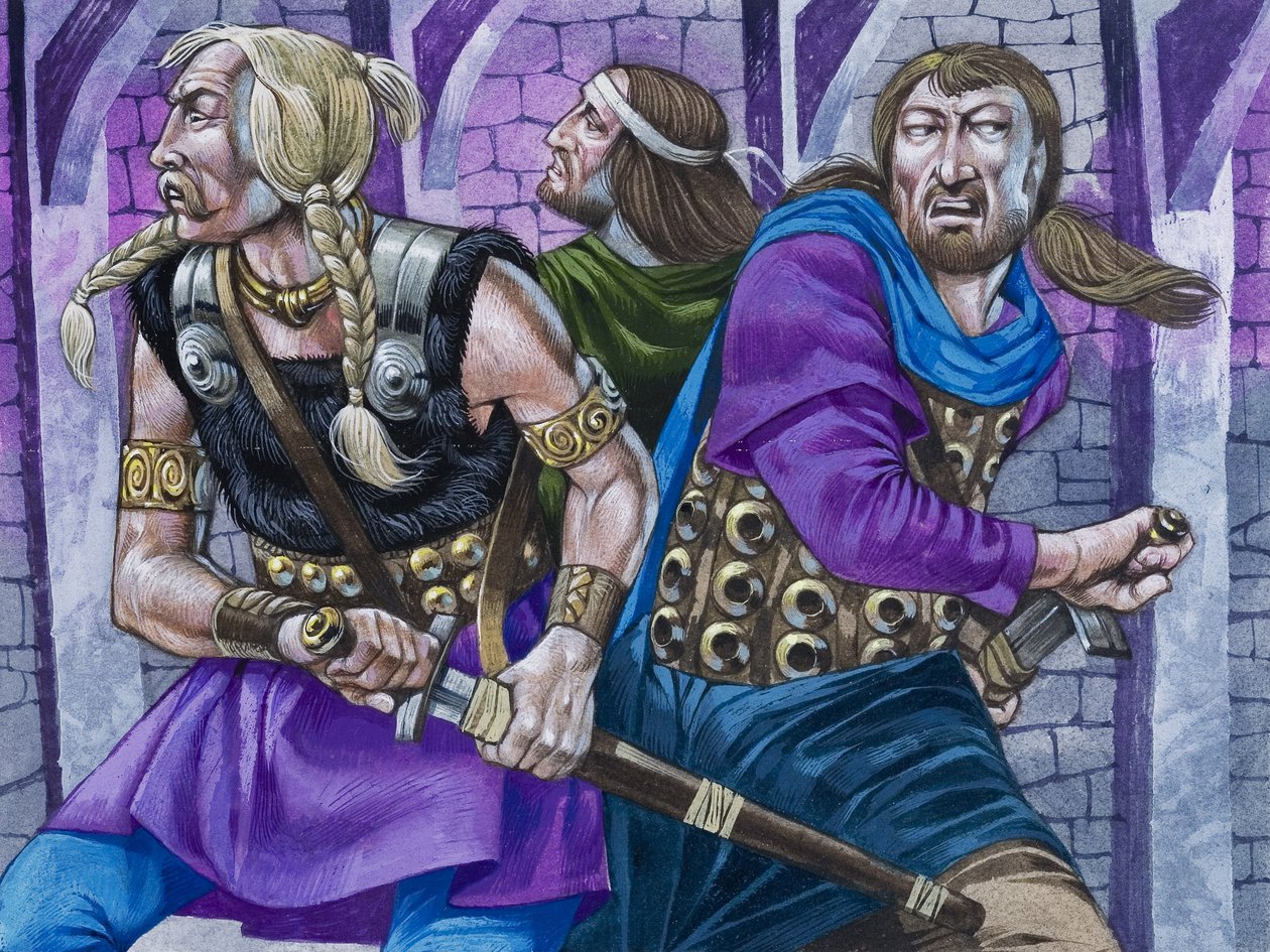 Sir Galahad, Along with Percival and Bors by Richard Hook