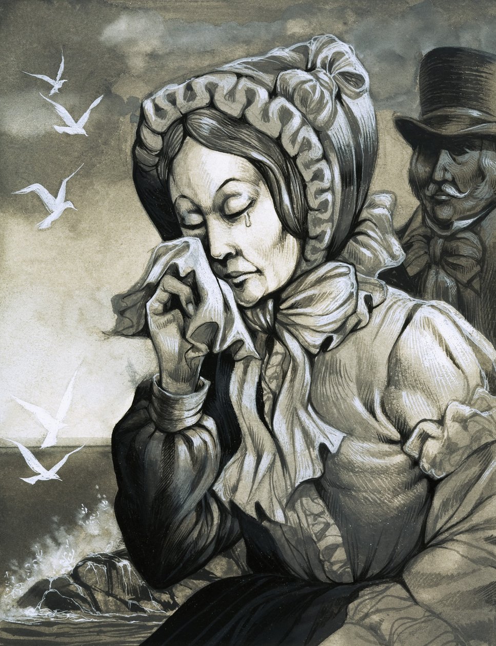 Woman Crying by Richard Hook