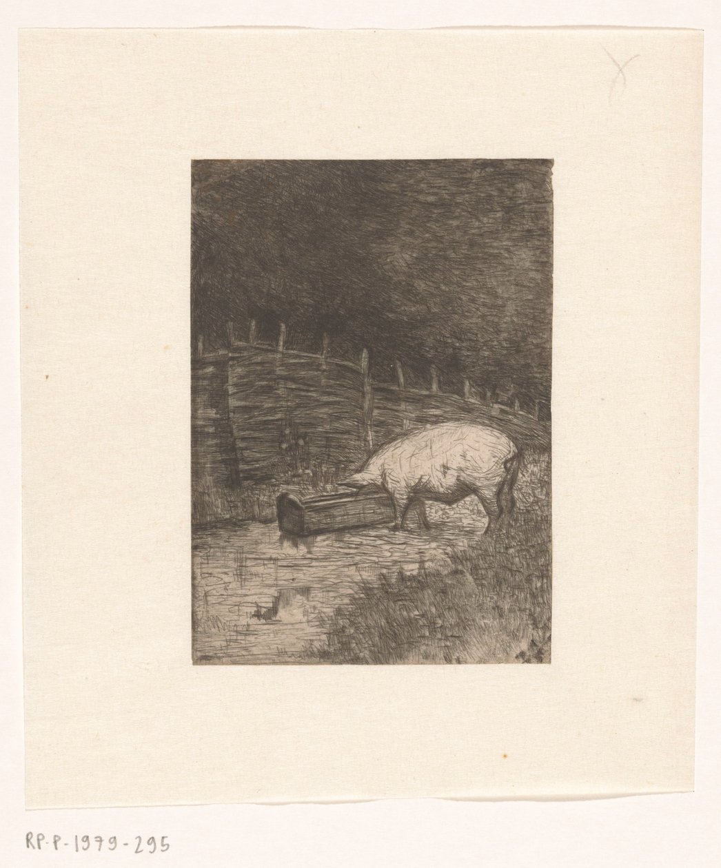Pig Eating from a Trough by Richard Nicolaüs Roland Holst