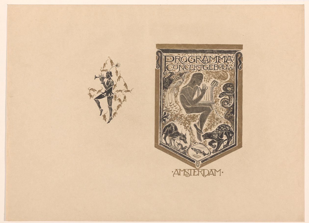 Cover Design for: Program of the Concertgebouw Amsterdam by Richard Nicolaüs Roland Holst
