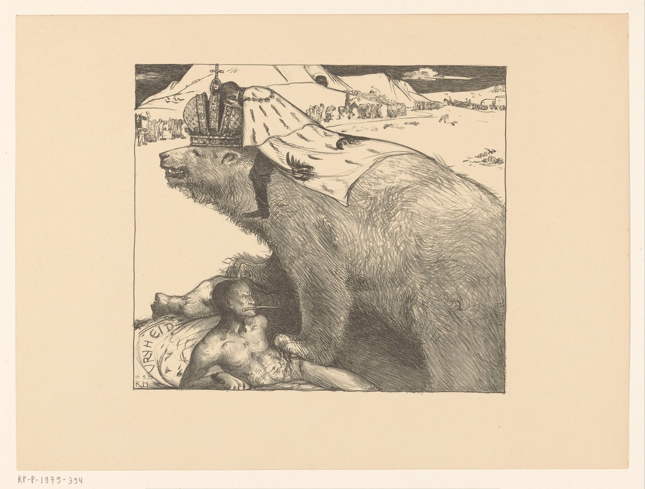 Tsar Nicholas II of Russia on the Russian Bear by Richard Nicolaüs Roland Holst