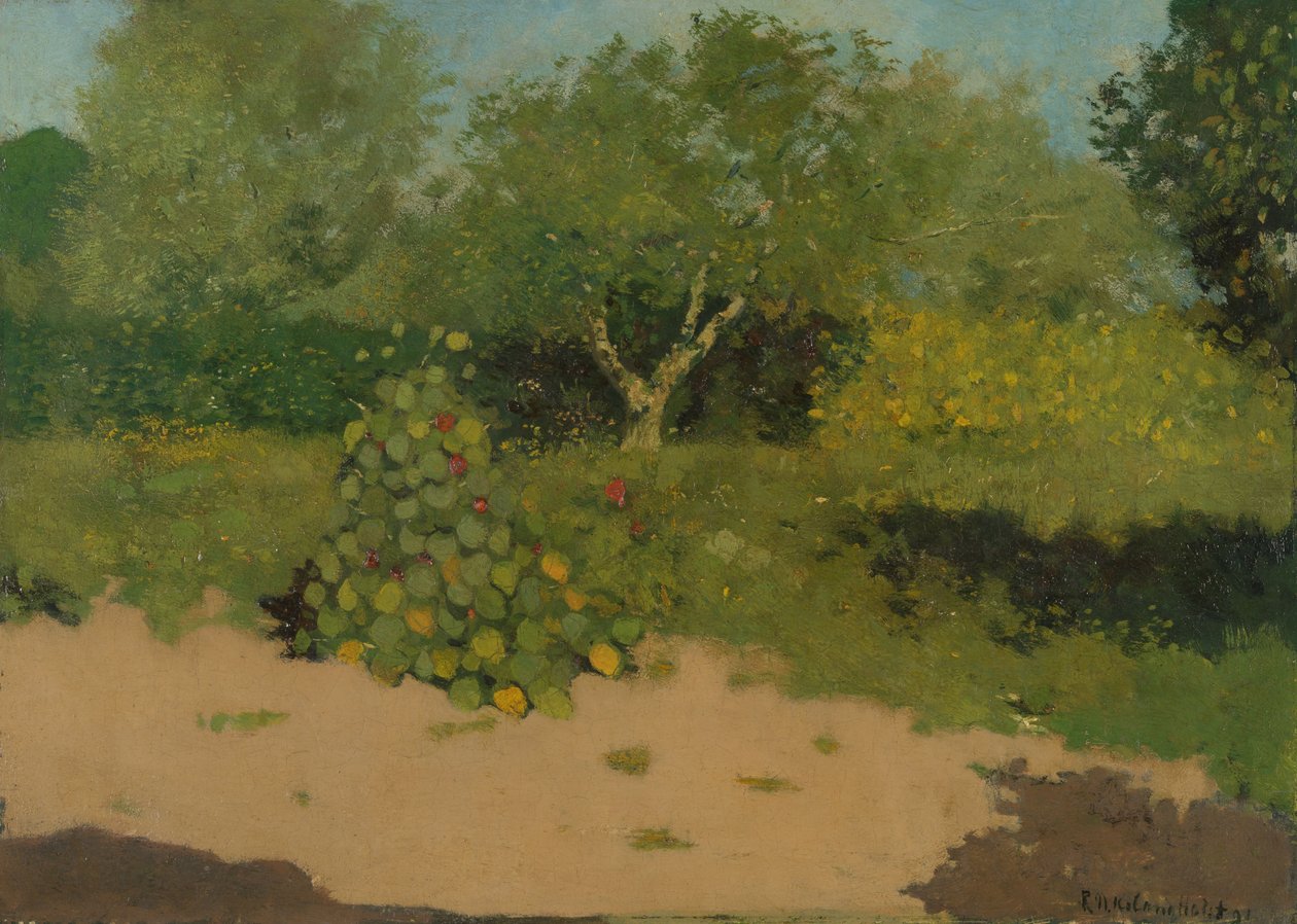 Corner of a Garden with Nasturtiums by Richard Nicolaus Holst Roland