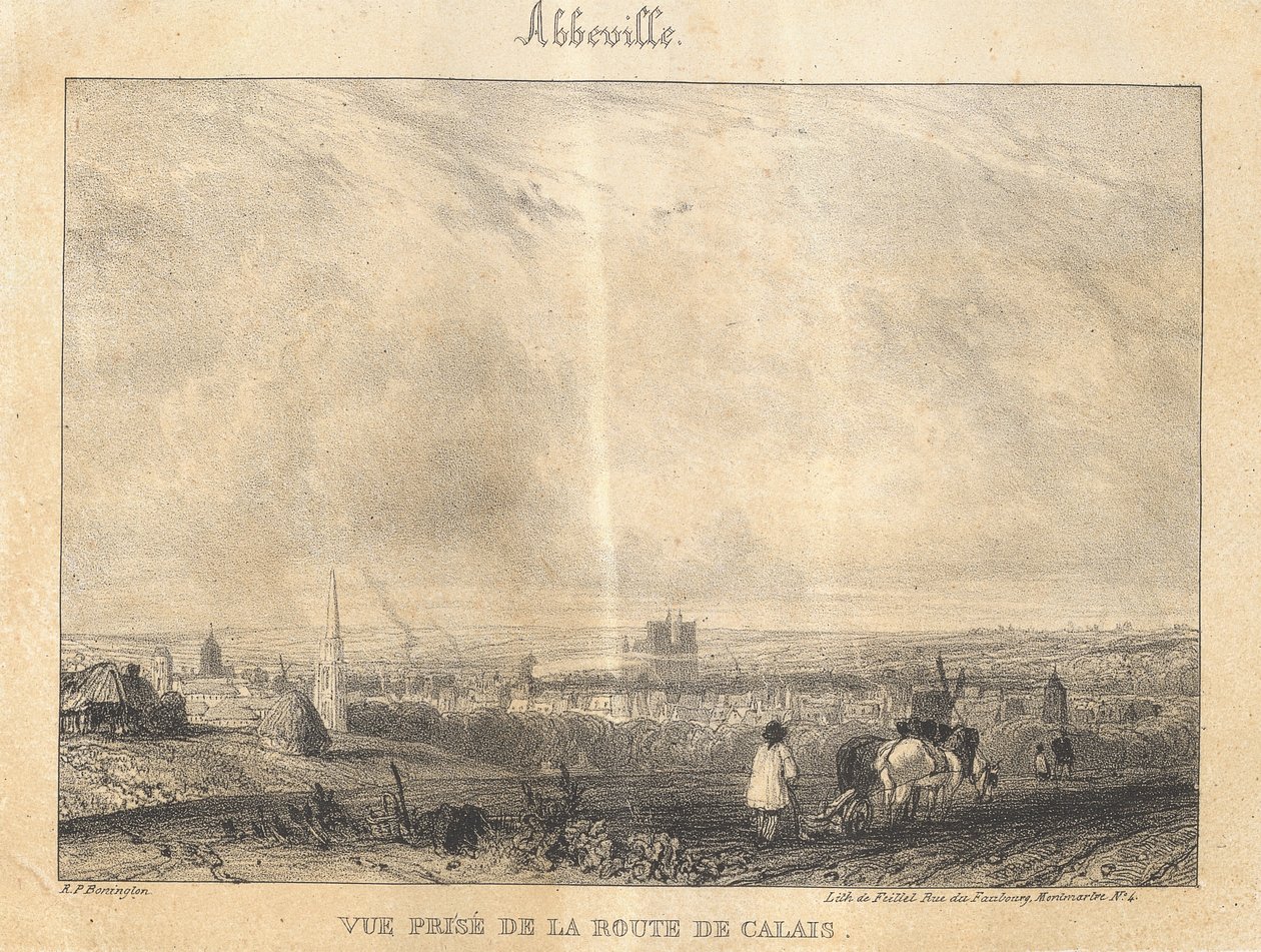 Abbeville - View from the Road to Calais by Richard Parkes Bonington