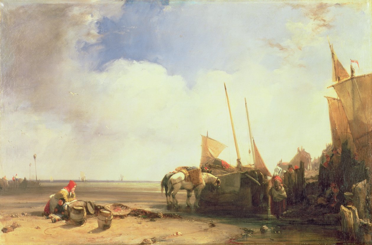 Coastal Scene in Picardy, c.1826 by Richard Parkes Bonington