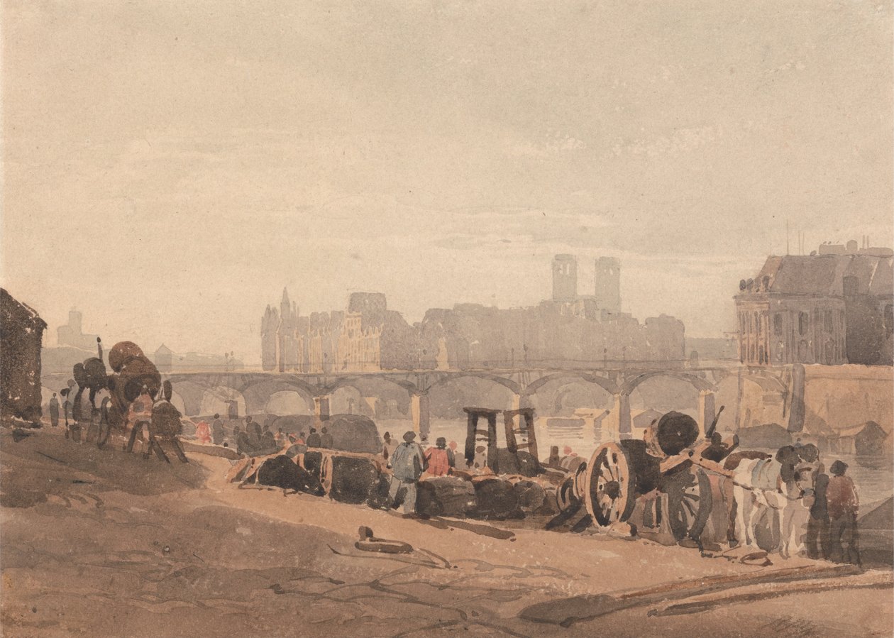 Ile de la Cité by Richard Parkes Bonington