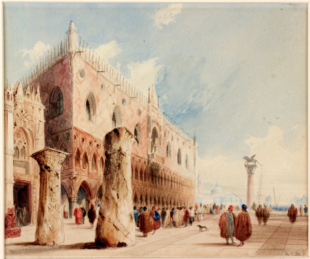 Scene in Venice (Ducal Palace) by Richard Parkes Bonington