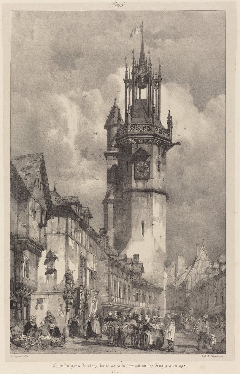 Tower of the Gros-Horloge, Évreux by Richard Parkes Bonington
