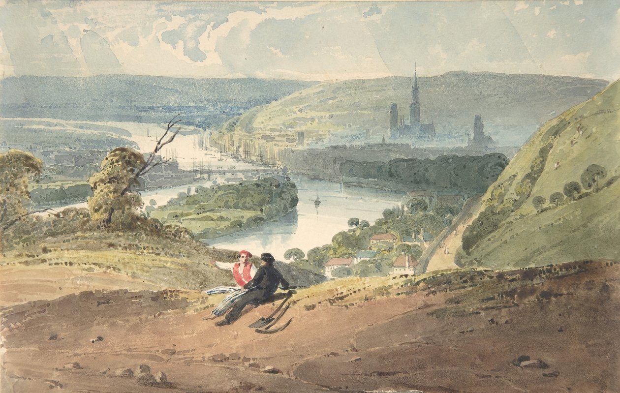 View of Rouen from St. Catherine’s Hill by Richard Parkes Bonington