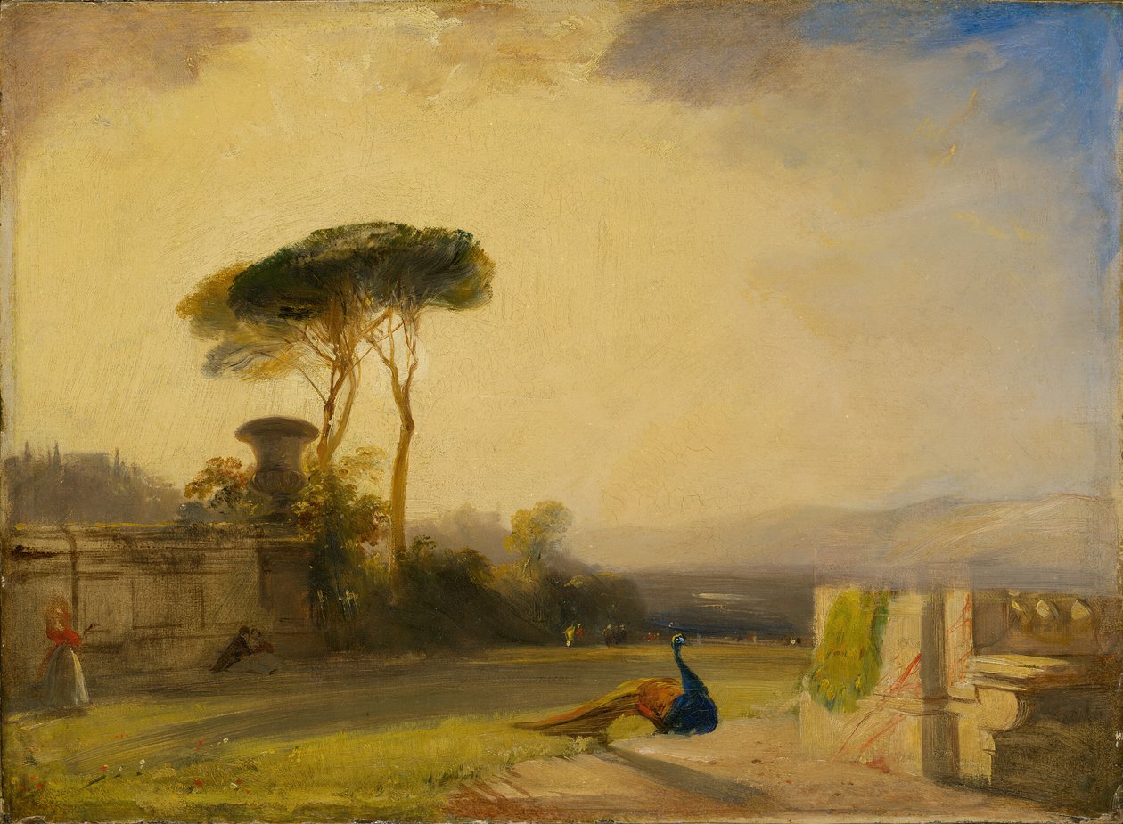 View on the Grounds of a Villa Near Florence, 1826 by Richard Parkes Bonington