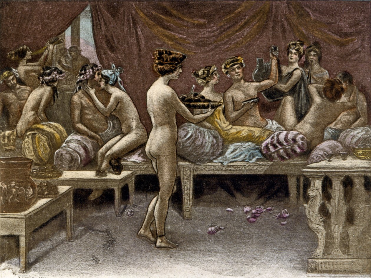 Illustration by Richard Ranft (1862 - 1931) for Lucien de Samosate (125 approx. - 192): the courtesans by Richard Ranft