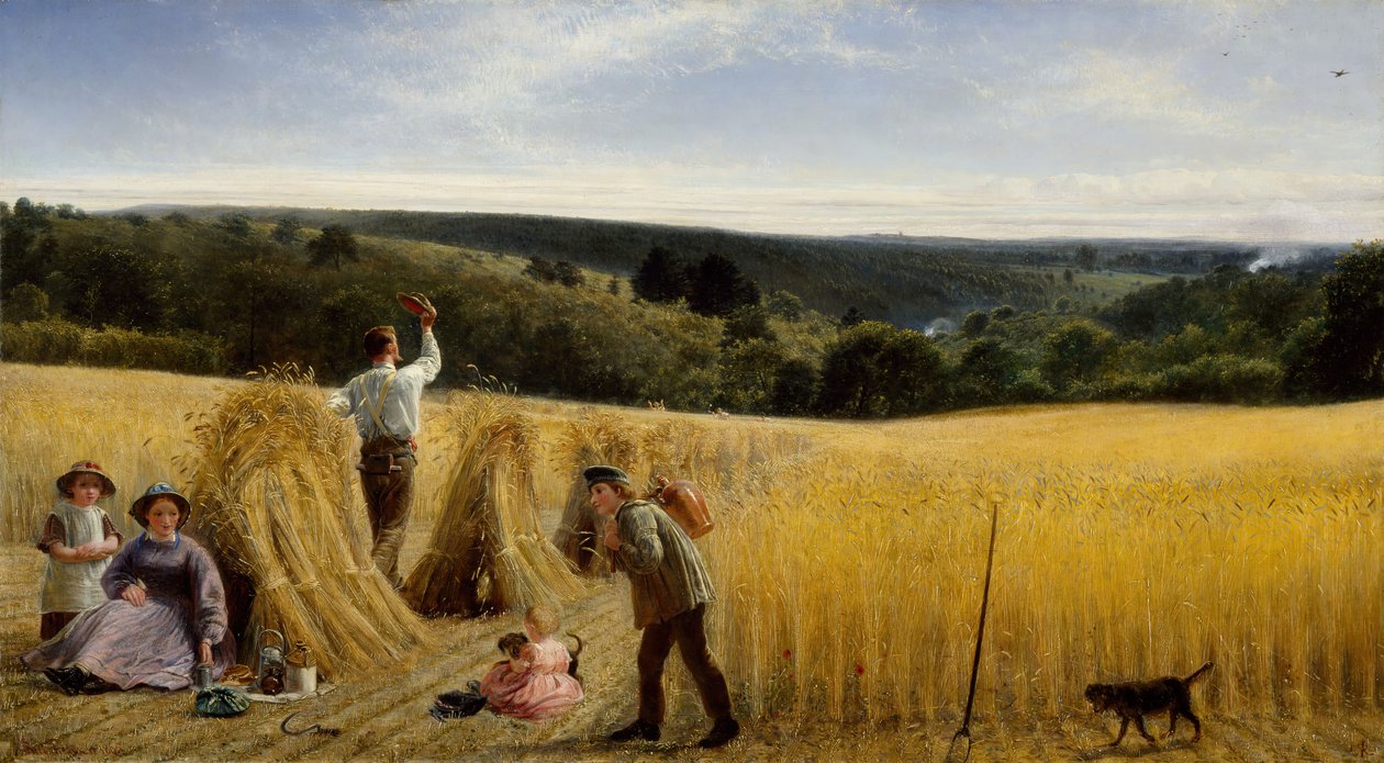 The Valleys Stand Thick With Corn by Richard Redgrave