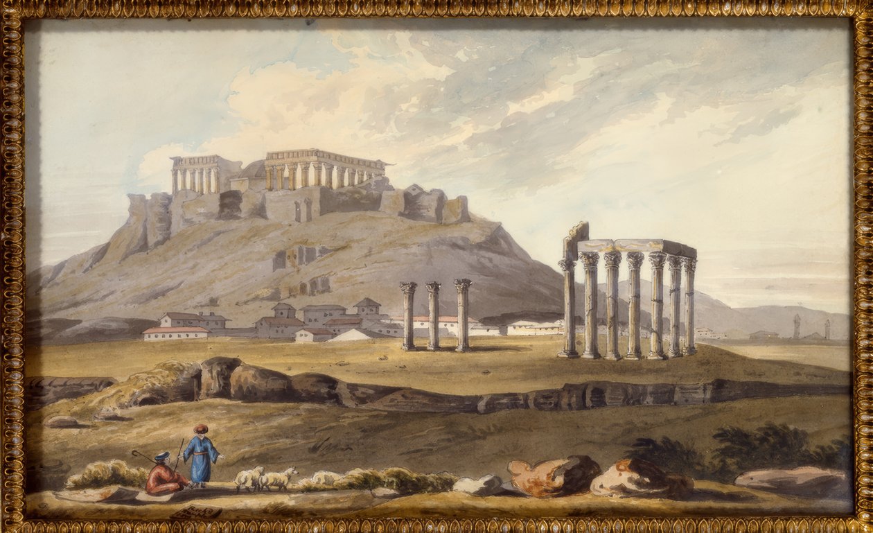 The Temple of Olympian Zeus and the Acropolis by Richard Temple