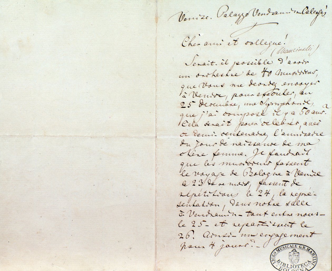 Handwritten letter of Richard Wagner to Luigi Mancinelli, December 10th by Richard Wagner
