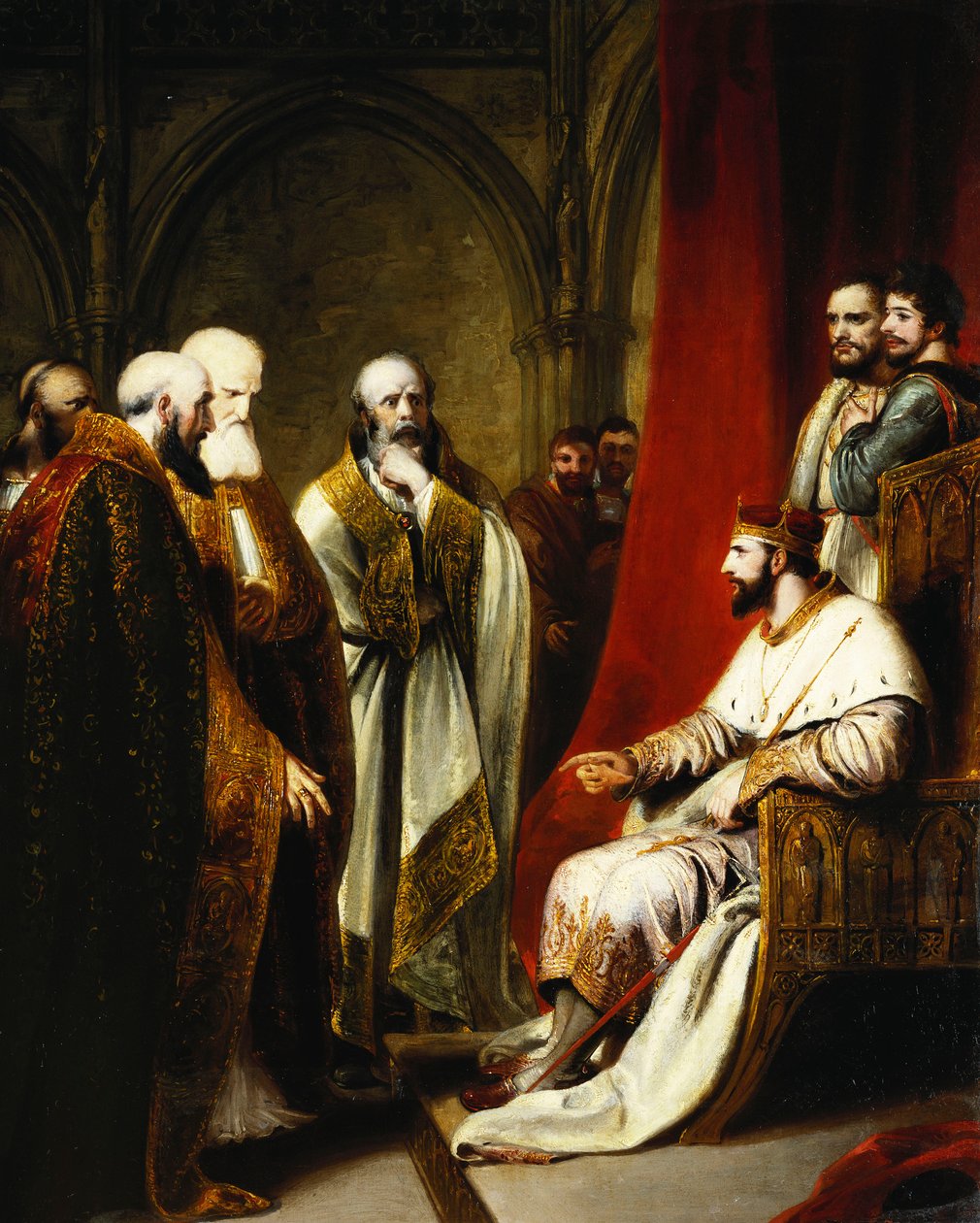Henry III Replying to the Archbishop of Canterbury and the Bishops of Salisbury, Winchester and Carlisle, Who Were Demanding a Reformation in the State by Richard Westall