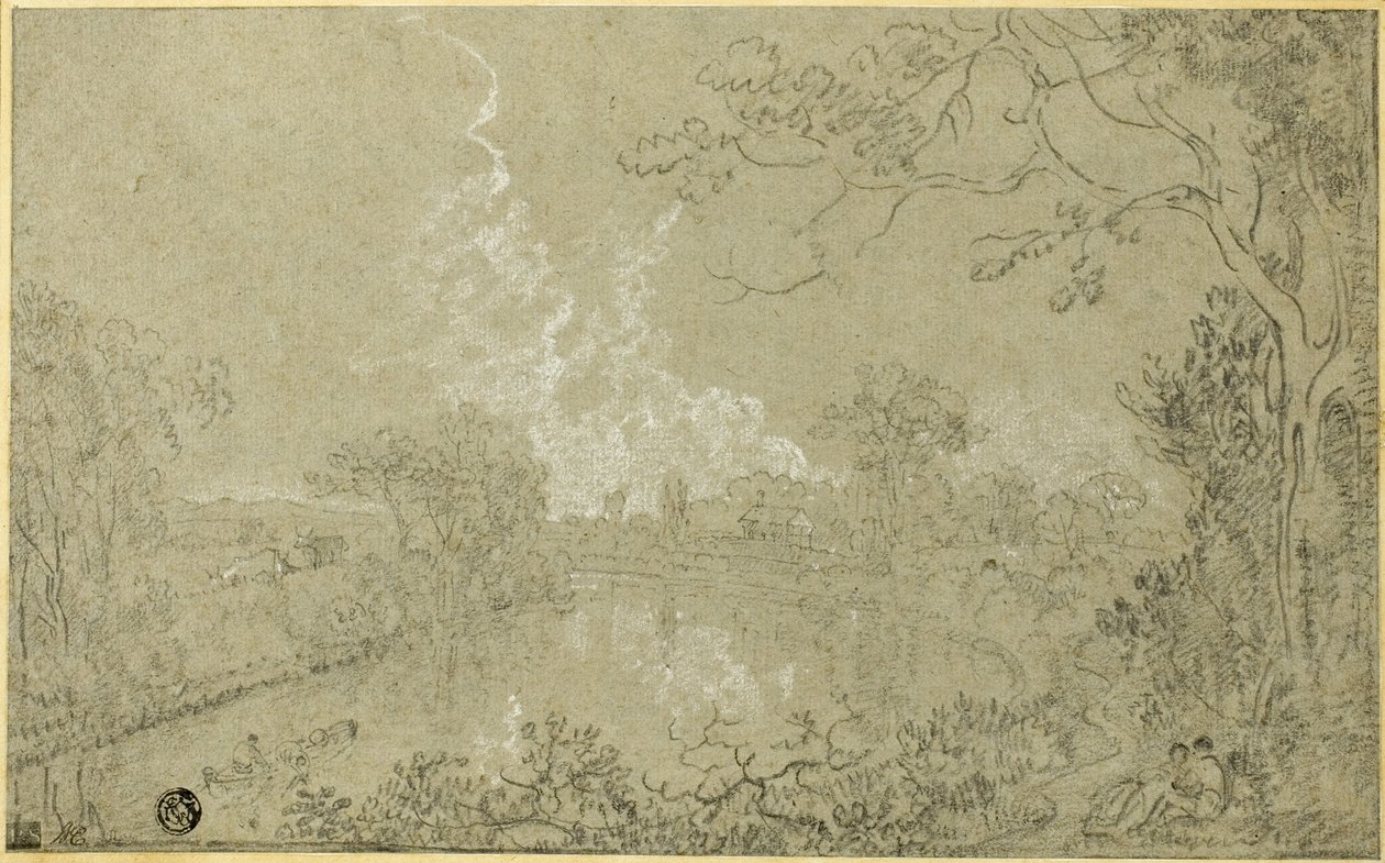 Banks of the River Dee near Eaton Hall, Cheshire by Richard Wilson