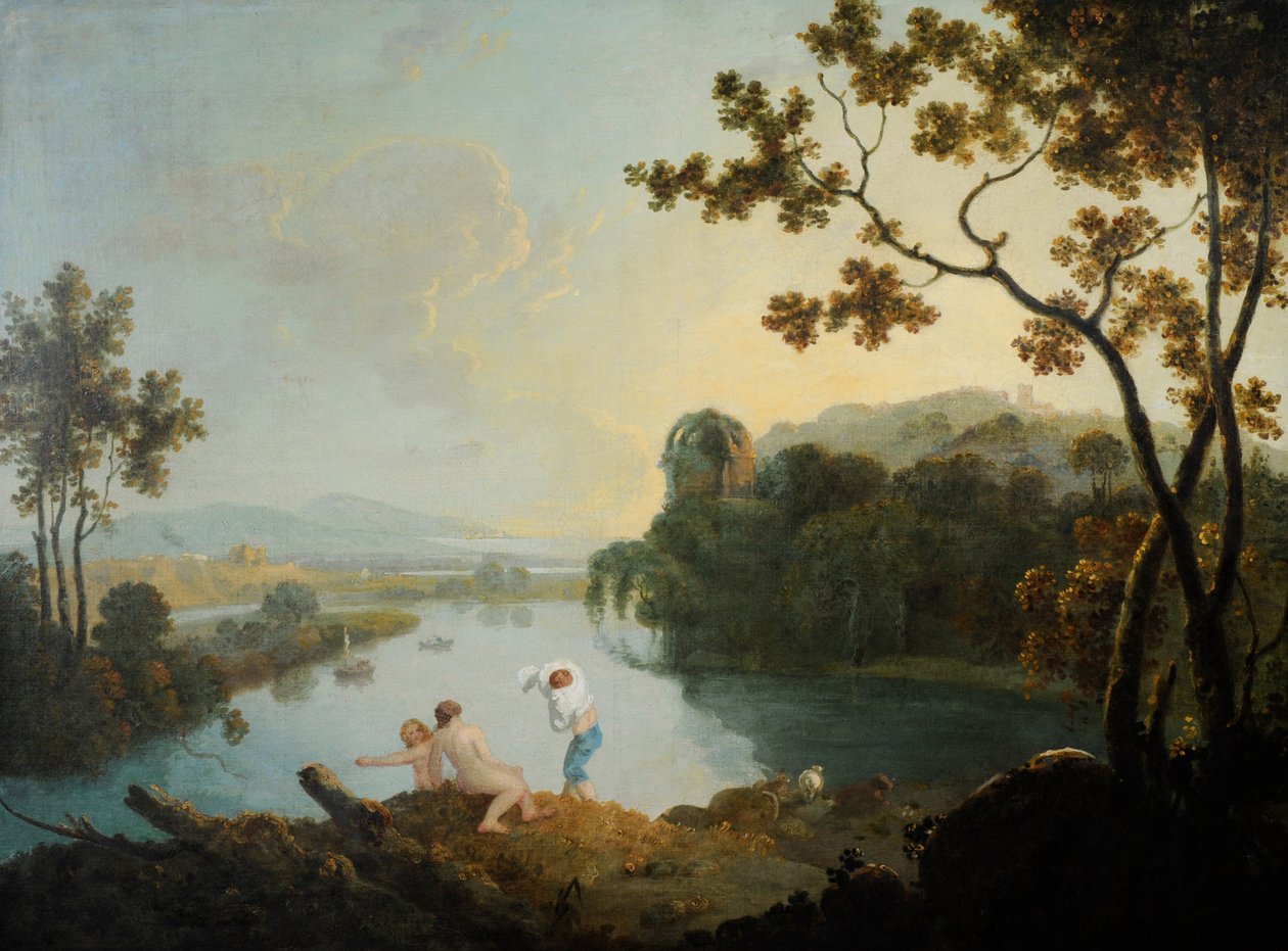 Classical Landscape with Boys Bathing by Richard Wilson