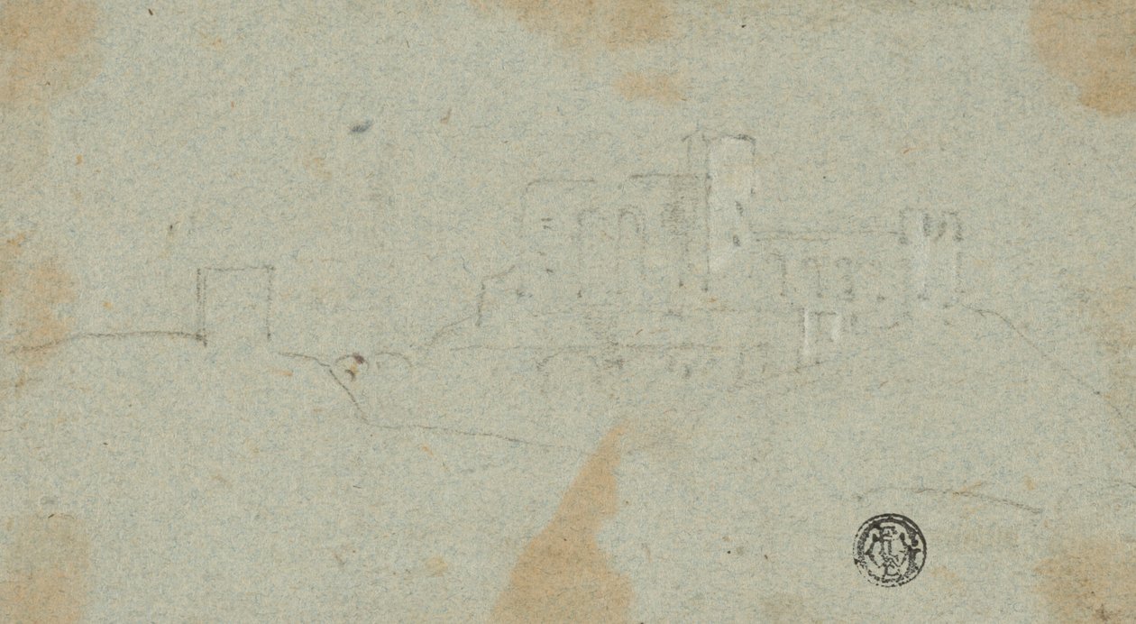 Sketch of Fortress on Hill by Richard Wilson