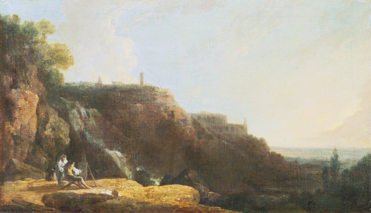 The Great Cascade and Villa of Maecenas at Tivoli by Richard Wilson