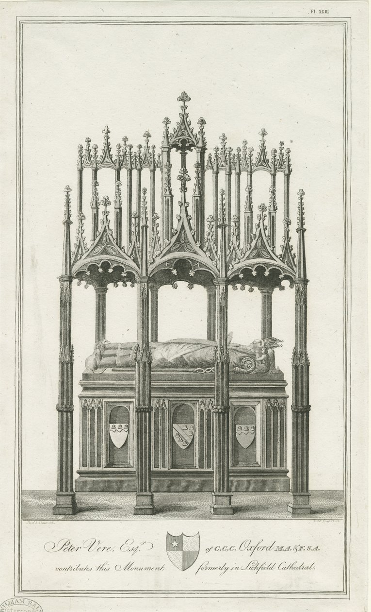 Lichfield Cathedral - Monument to Bishop Blythe by Richard Woollett Basire