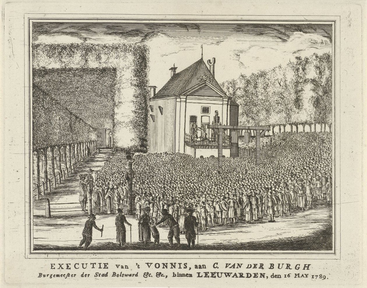 Execution of Cornelis van den Burgh, 1789 by Rienk Jelgerhuis