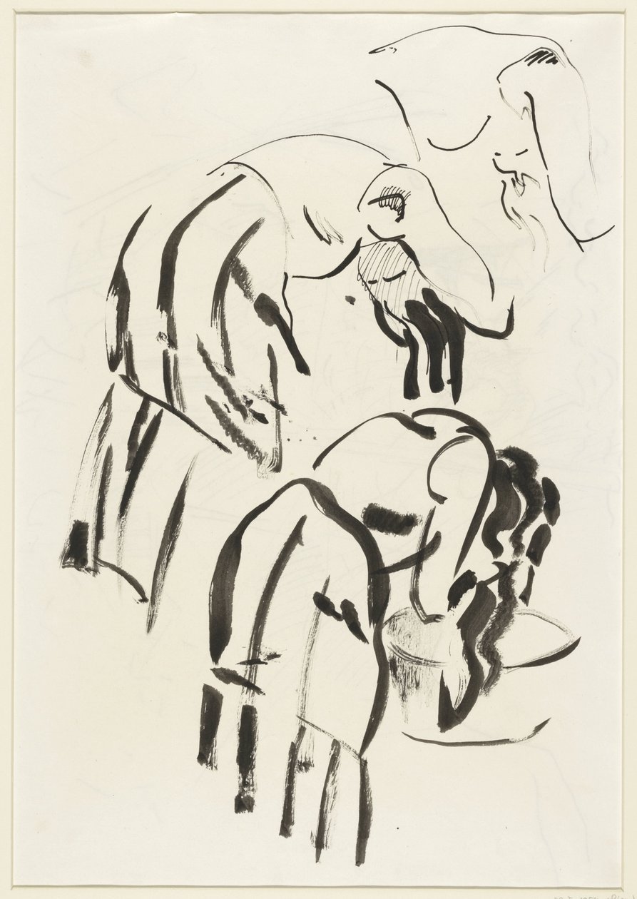 Sketches of a Woman Washing Her Hair by Rik Wouters