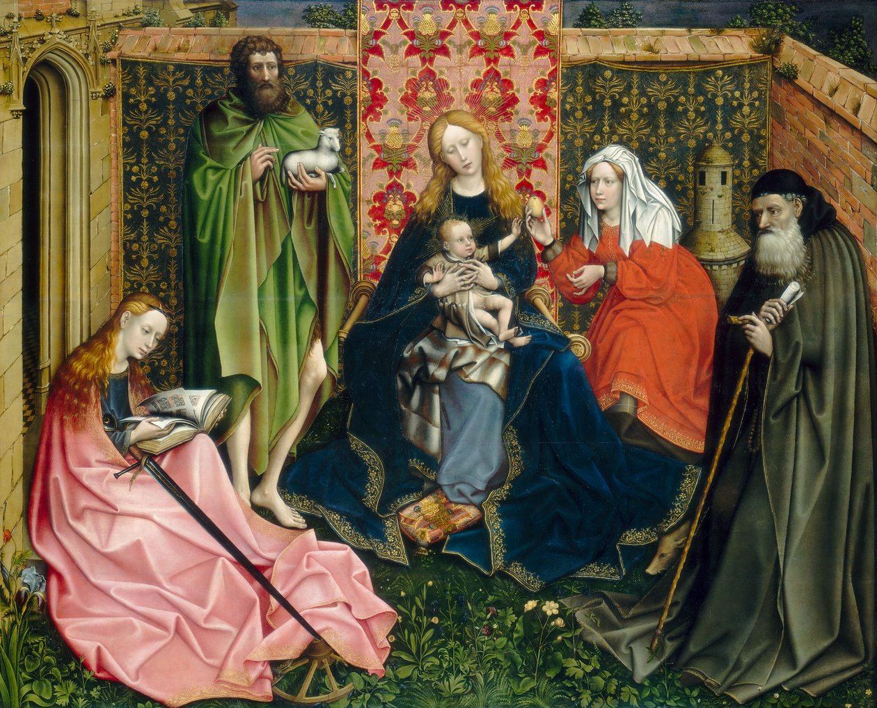 Madonna and Child with Saints in the Enclosed Garden by Robert Campin