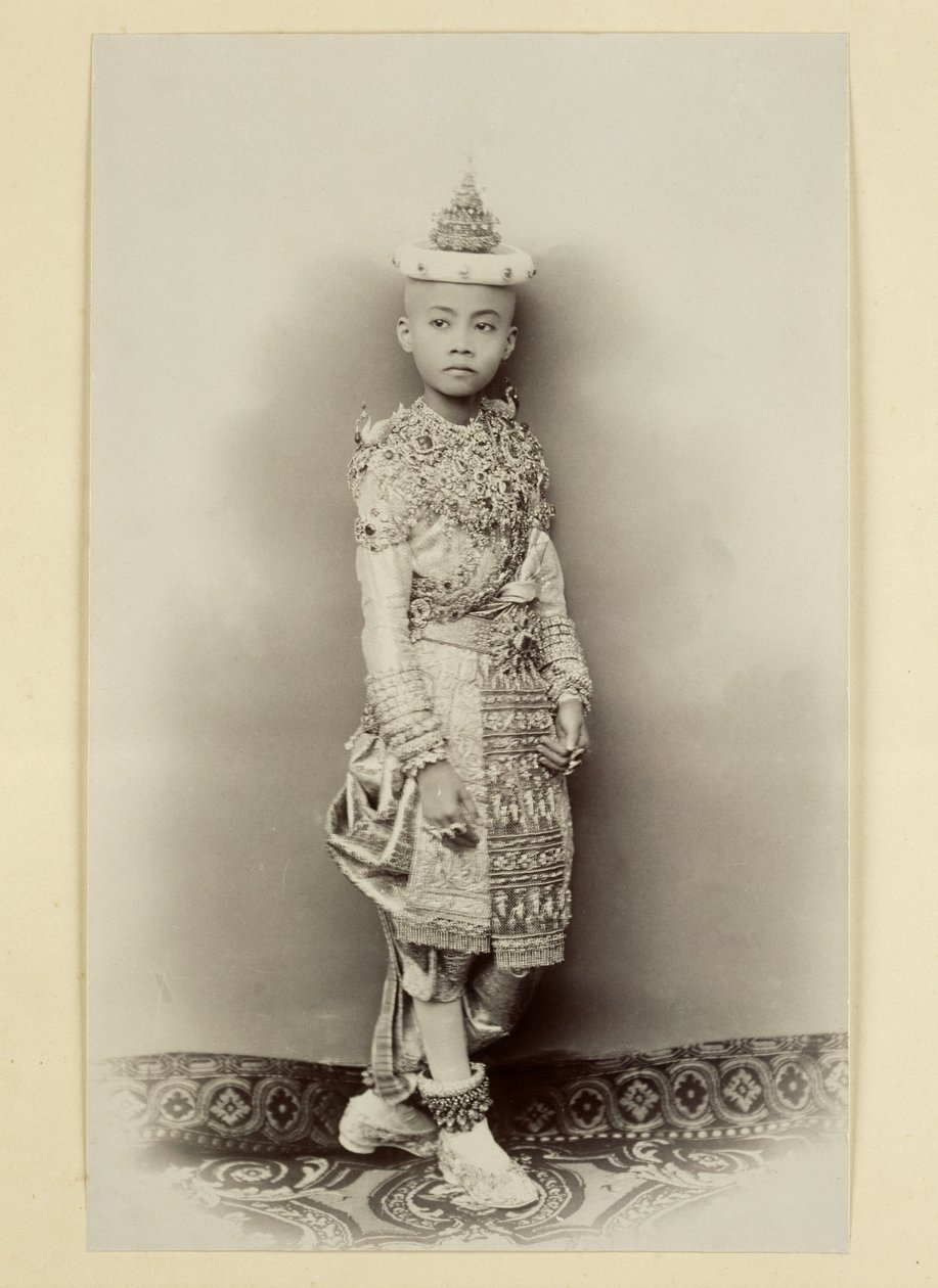 Siamese prince at the ceremony of cutting the topknot, 1890 by Robert Lenz