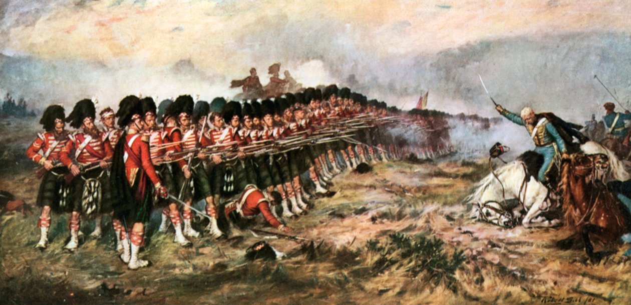 The Thin Red Line. 93rd Highlanders at Balaclava by Robert (after) Gibb