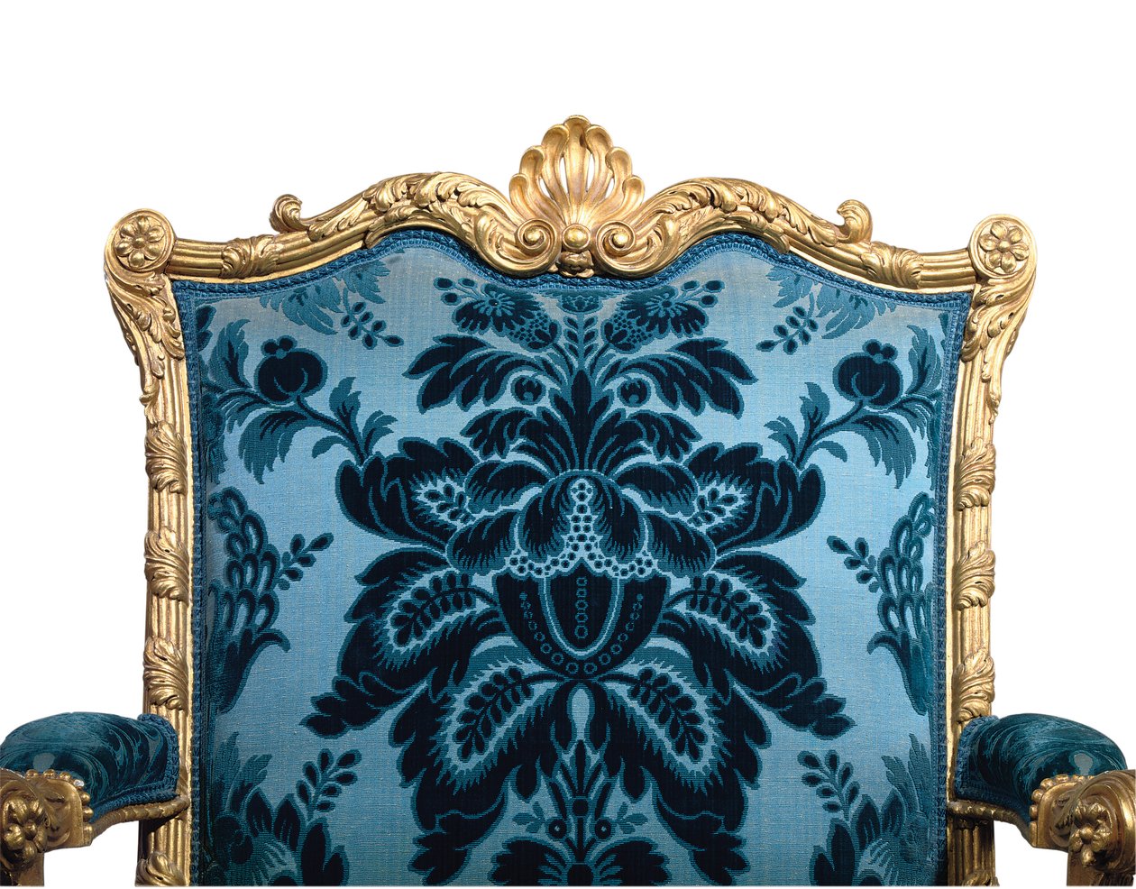 One of a pair of George III giltwood armchairs by Robert Adam