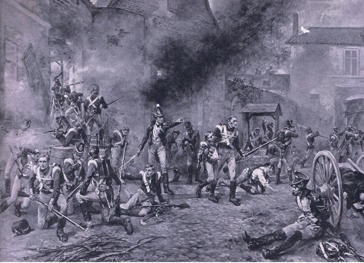 The Defence of Hougoumont 18th June 1815 by Robert Alexander Hillingford