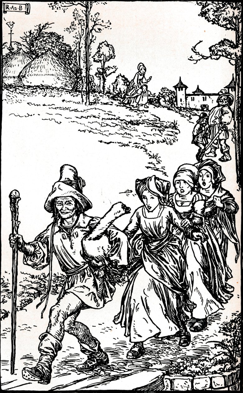 The Golden Goose from Grimms Household Tales by Robert Anning Bell