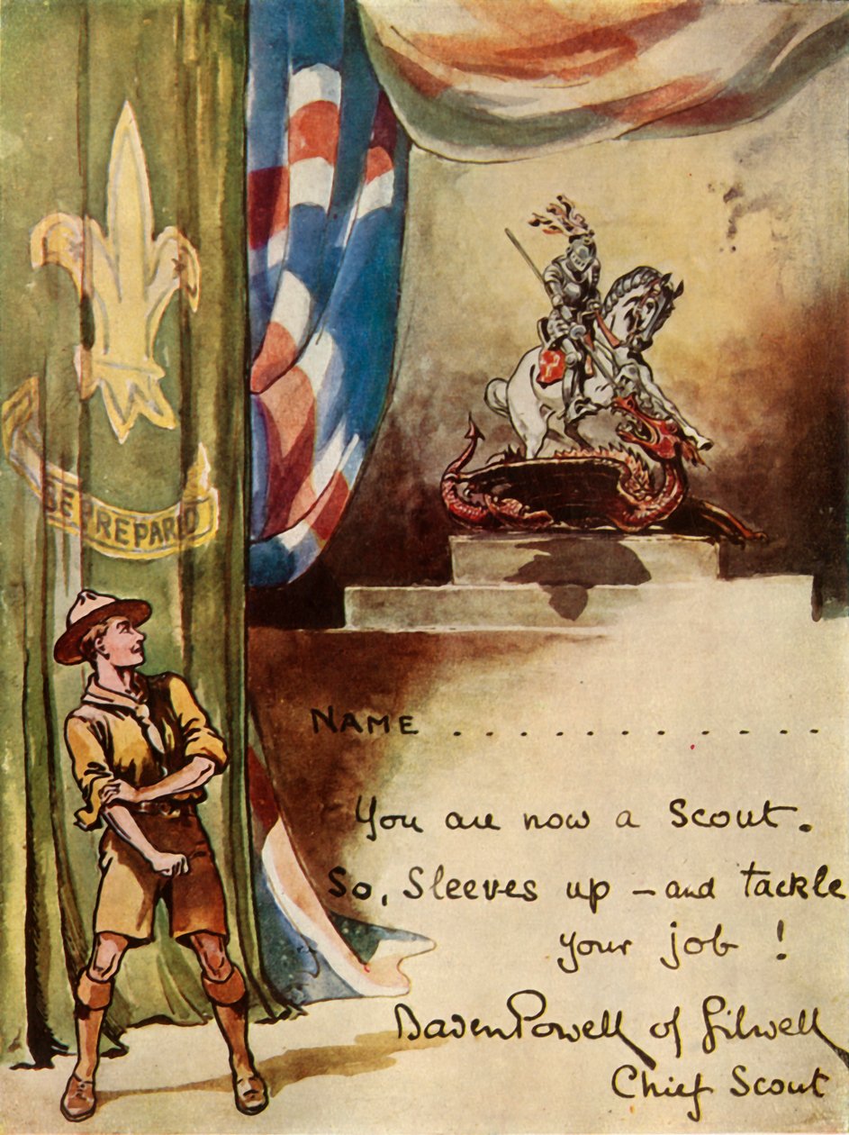 Design for Scouts Enrolment Card, 1944 by Robert Baden Powell