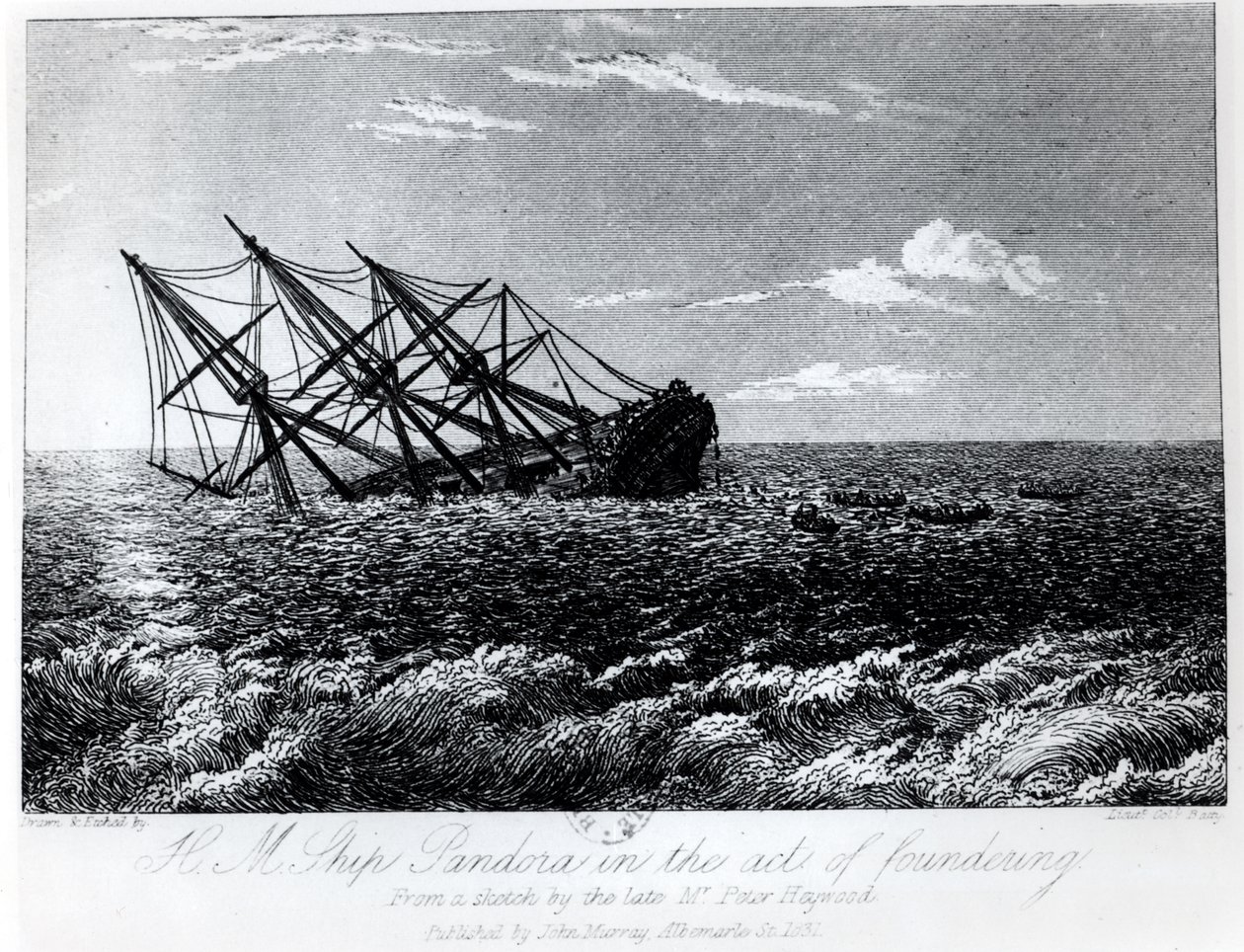 H.M. Pandora foundering, from 