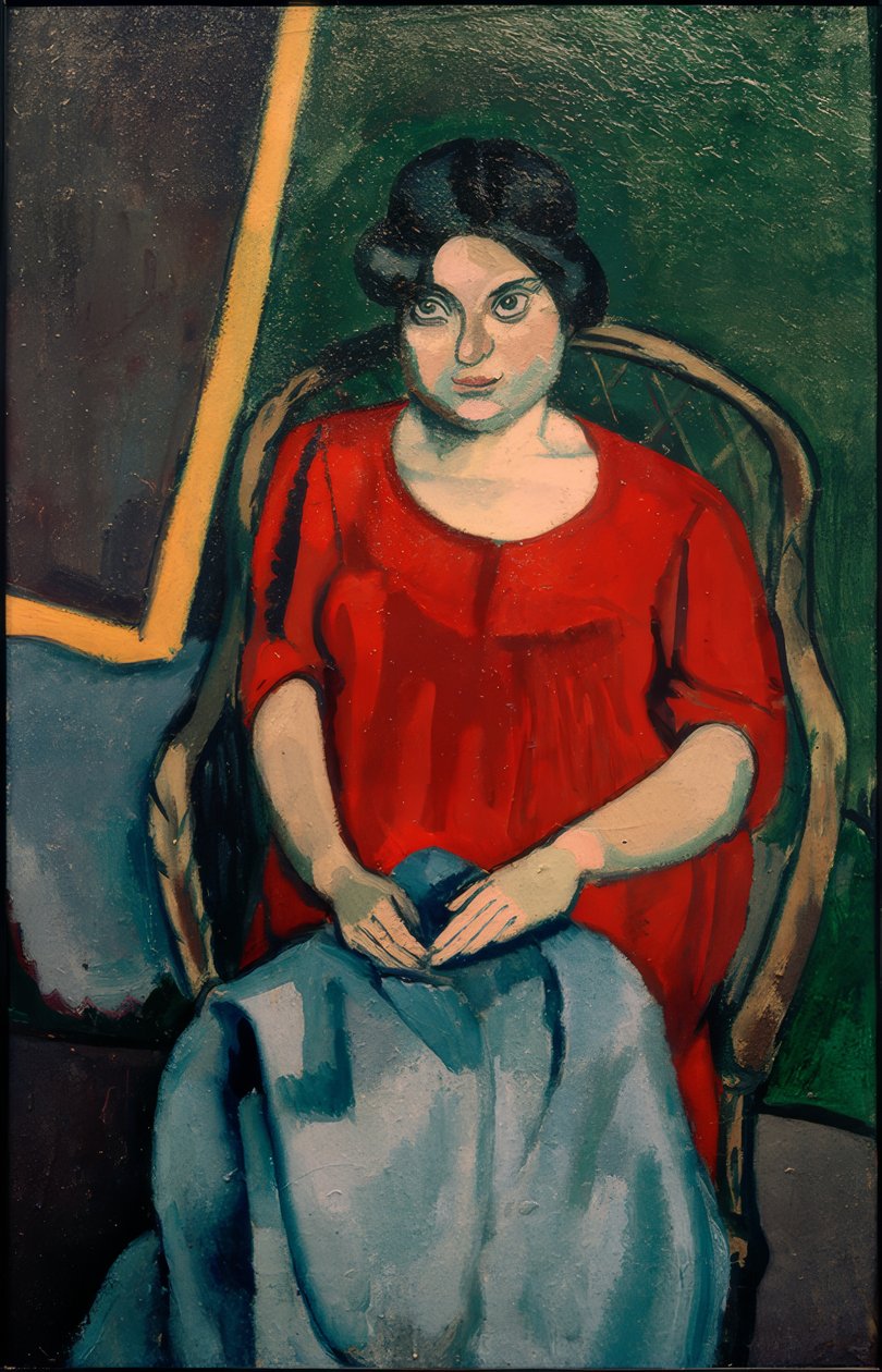 Woman in a Red Dress by Robert Bereny
