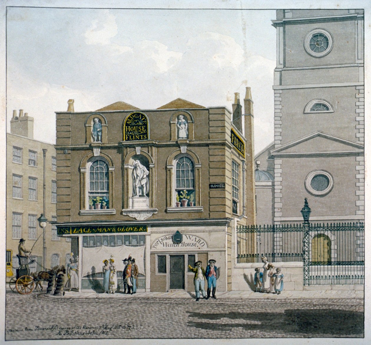 Aldgate House, Aldgate High Street, London by Robert Blemmell Schnebbelie