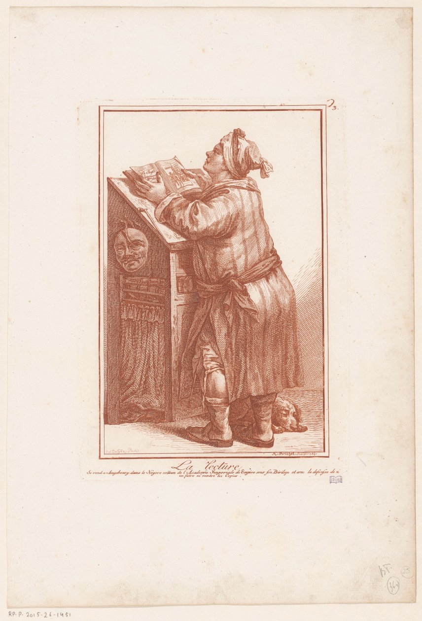 Man Reading Behind a Desk by Robert Brichet