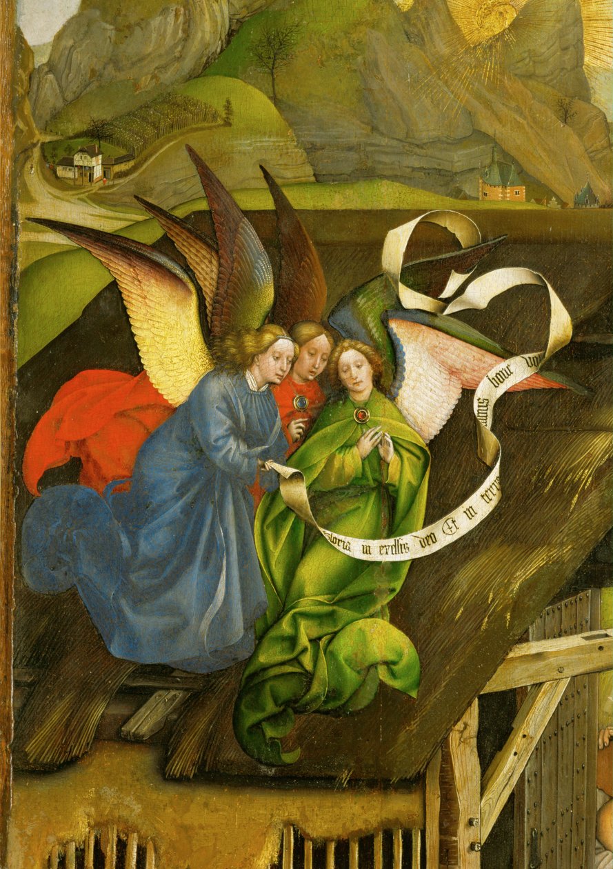 Nativity. Adoration of the Shepherds by Robert Campin