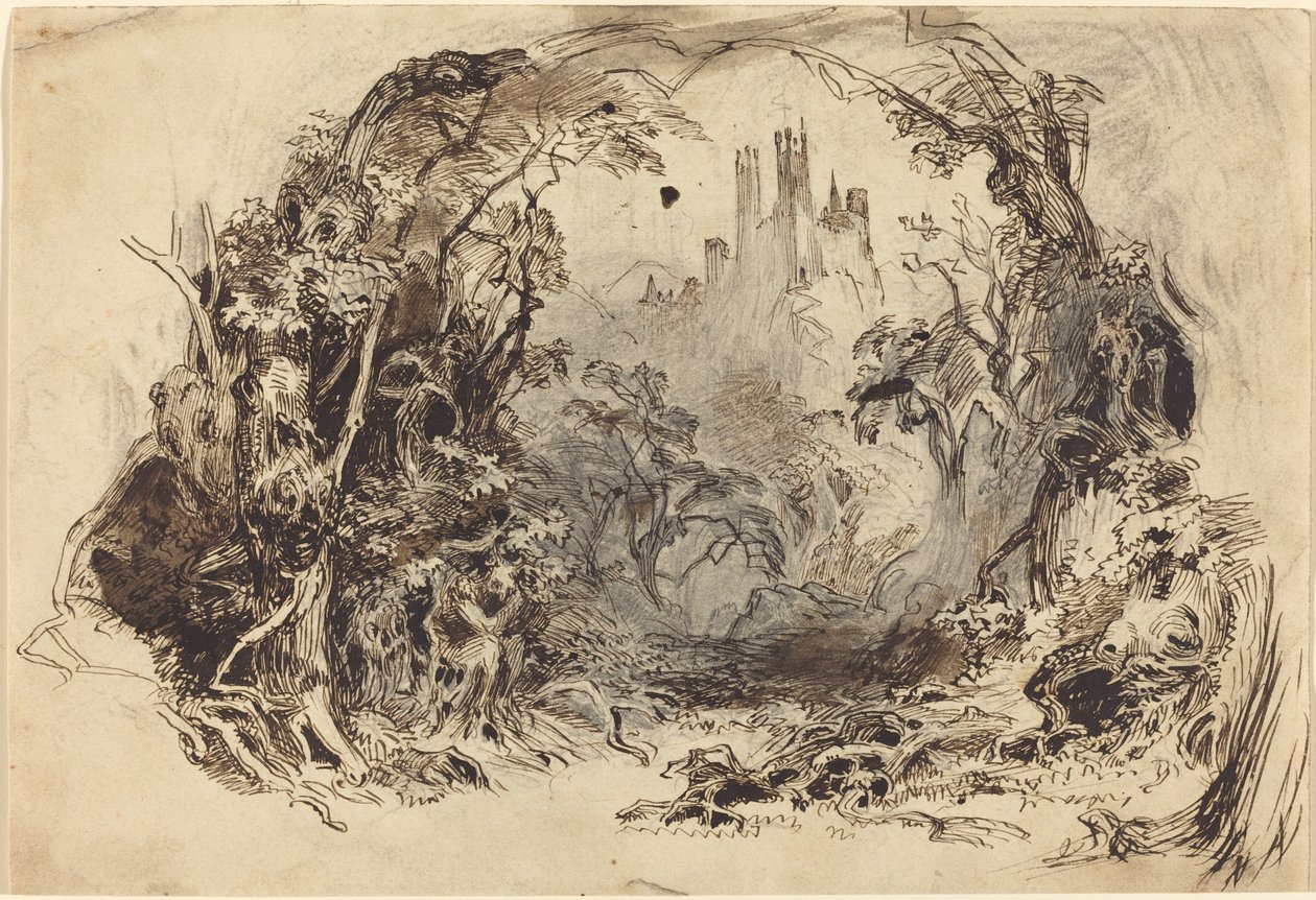 Castle On A Hill (Set for "Sleeping Beauty and the Beast"?) by Robert Caney