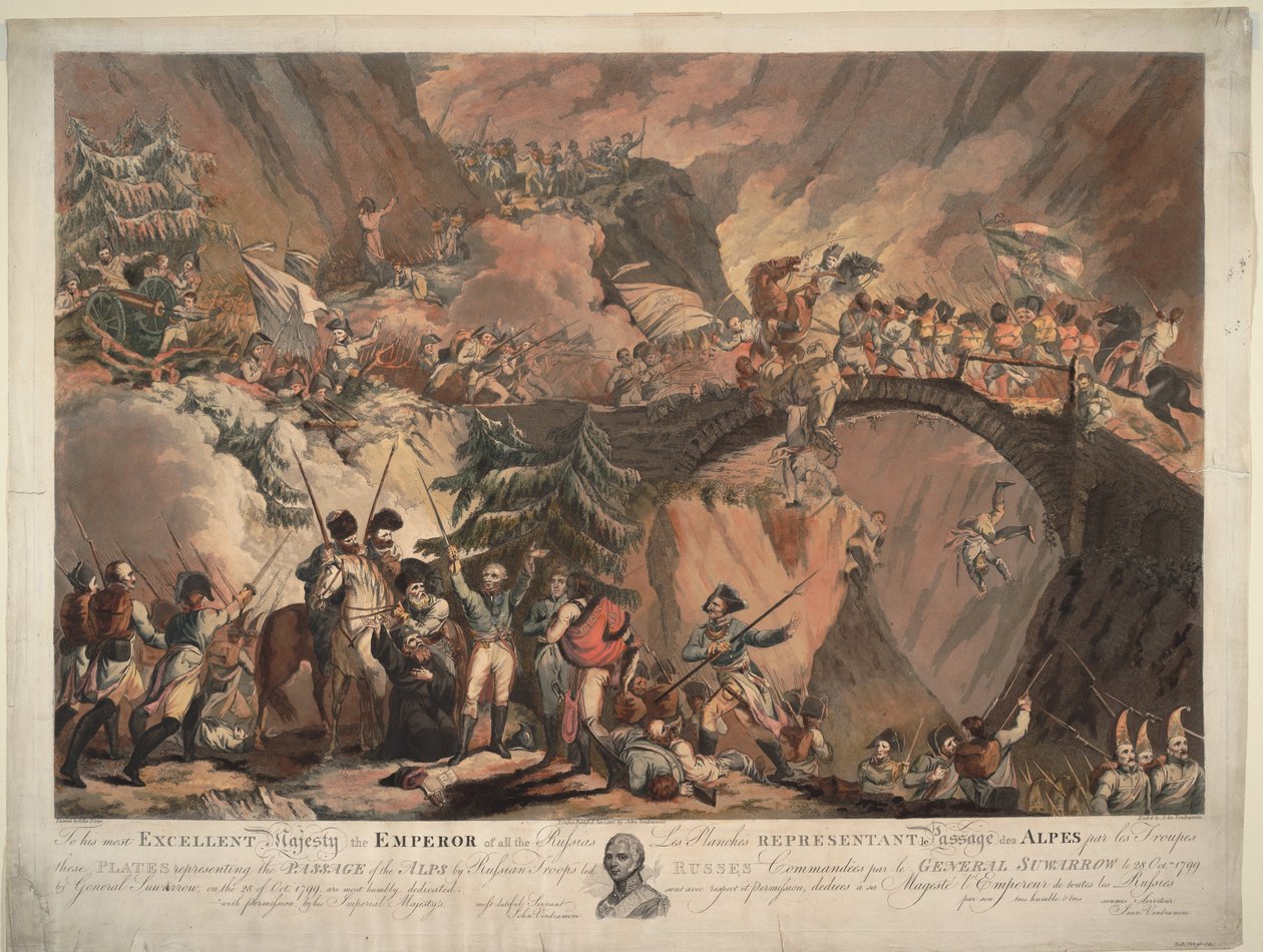 Army of Alexander Suvorov Crossing the Alps in 1799, 1805 by Robert Carr Porter