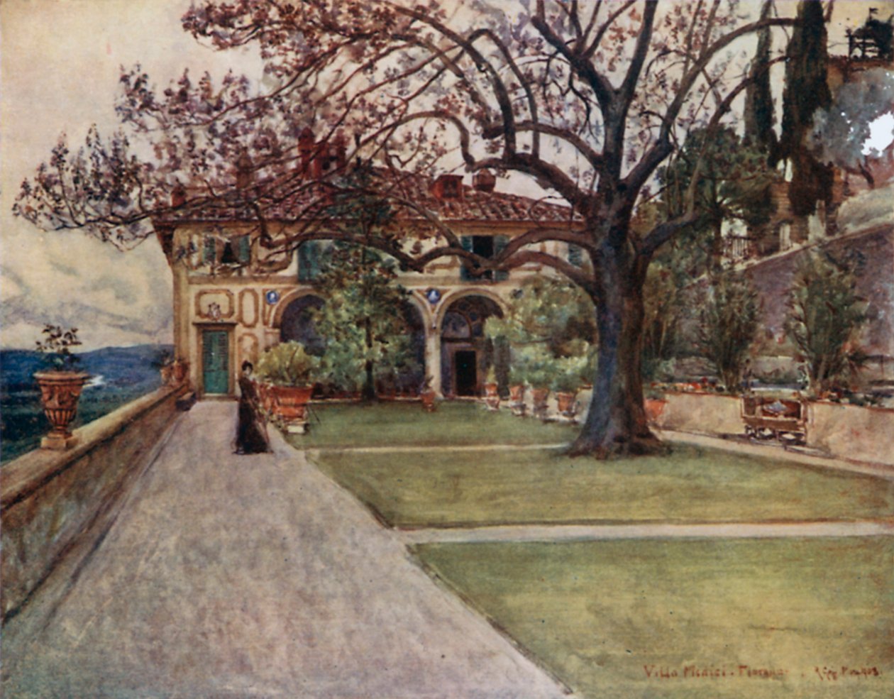 The Villa Medici at Fiesole by Robert Charles Goff