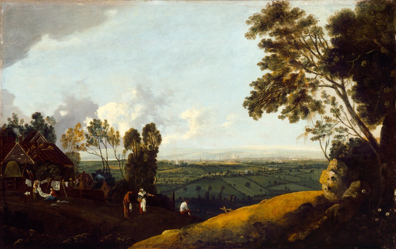 View of London from Highgate, c.1775 by Robert Crone
