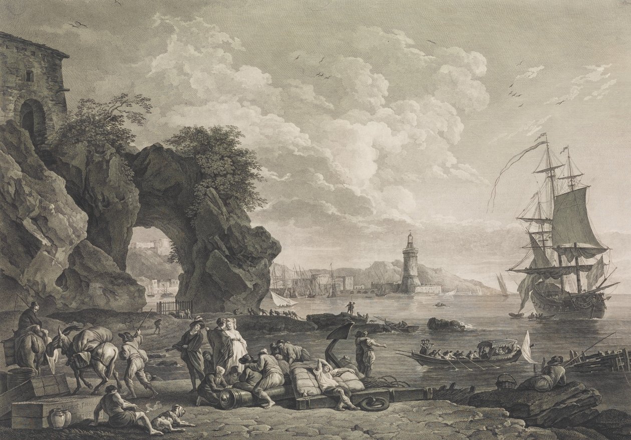 View of Pausilype Near Naples, 1785 by Robert Daudet