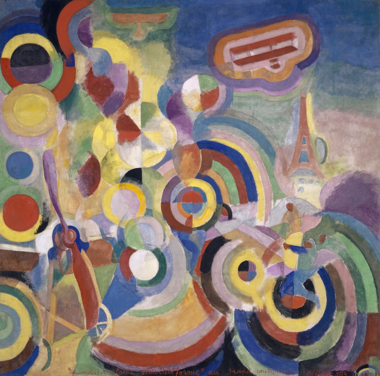 Hommage à Blériot, 1914 by Robert Delaunay: Fine art print