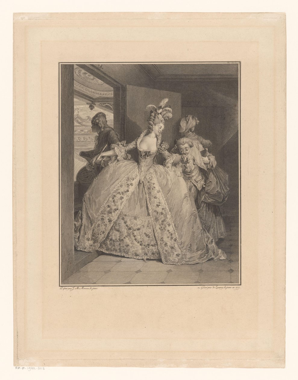 The Farewell (series: Costume Prints of the Late Eighteenth Century) by Robert Delaunay