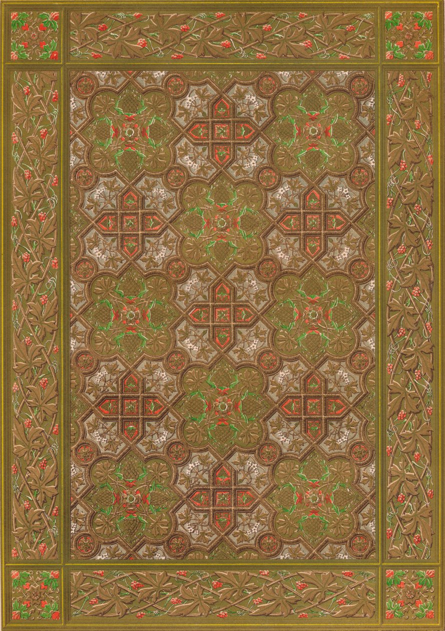 An Embossed Leather Panel by Habenicht, Vienna, 1863 by Robert Dudley